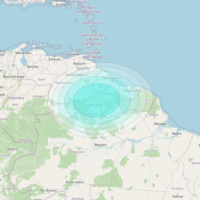 Inmarsat-4F3 at 98° W downlink L-band S173 User Spot beam coverage map