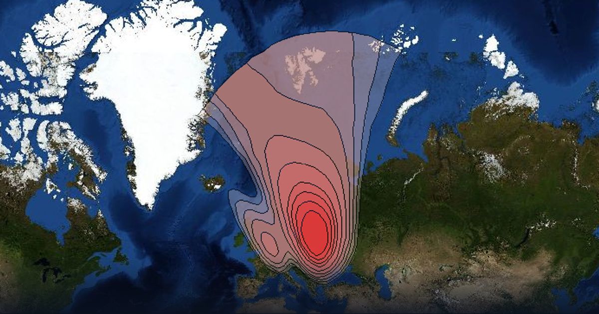 Eutelsat 31A Ku-band Spot C beam beam footprint coverage map, Ku band