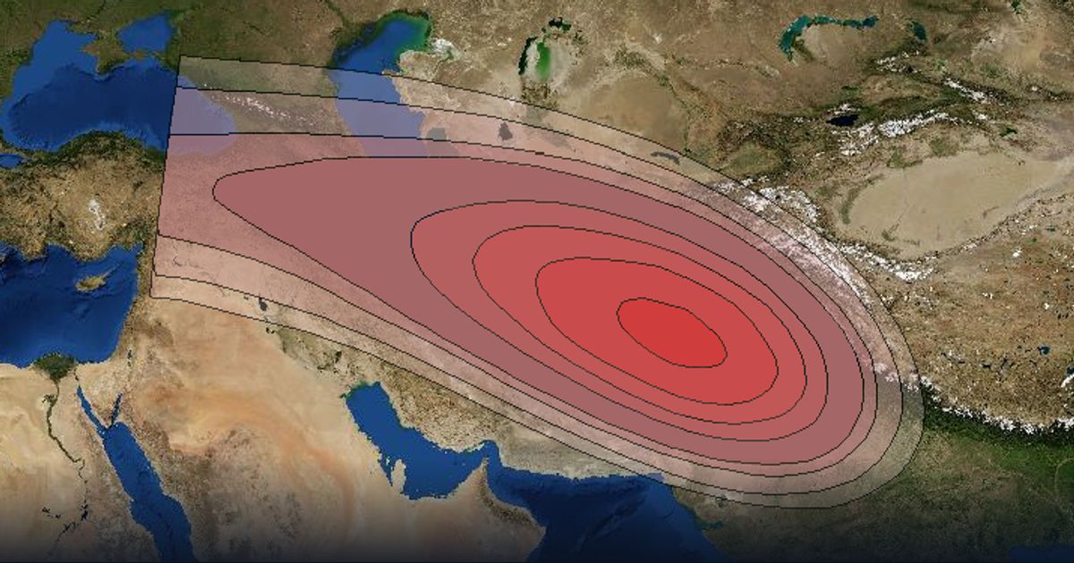 ABS-7 Ku-band FSS Afghanistan (Fixed) beam beam footprint coverage map, Ku band
