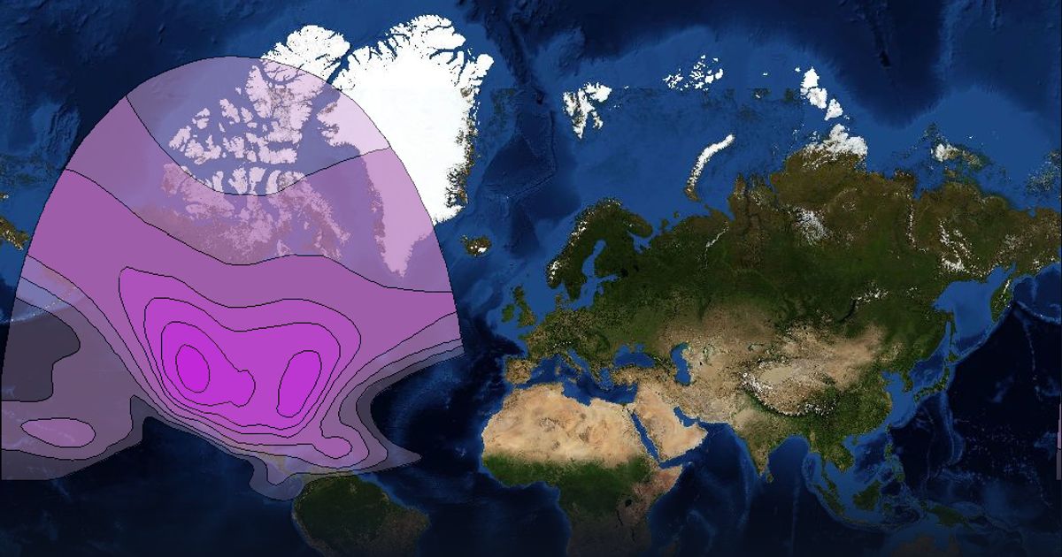 AMC 4 C-band North America Beam beam footprint coverage map, C band