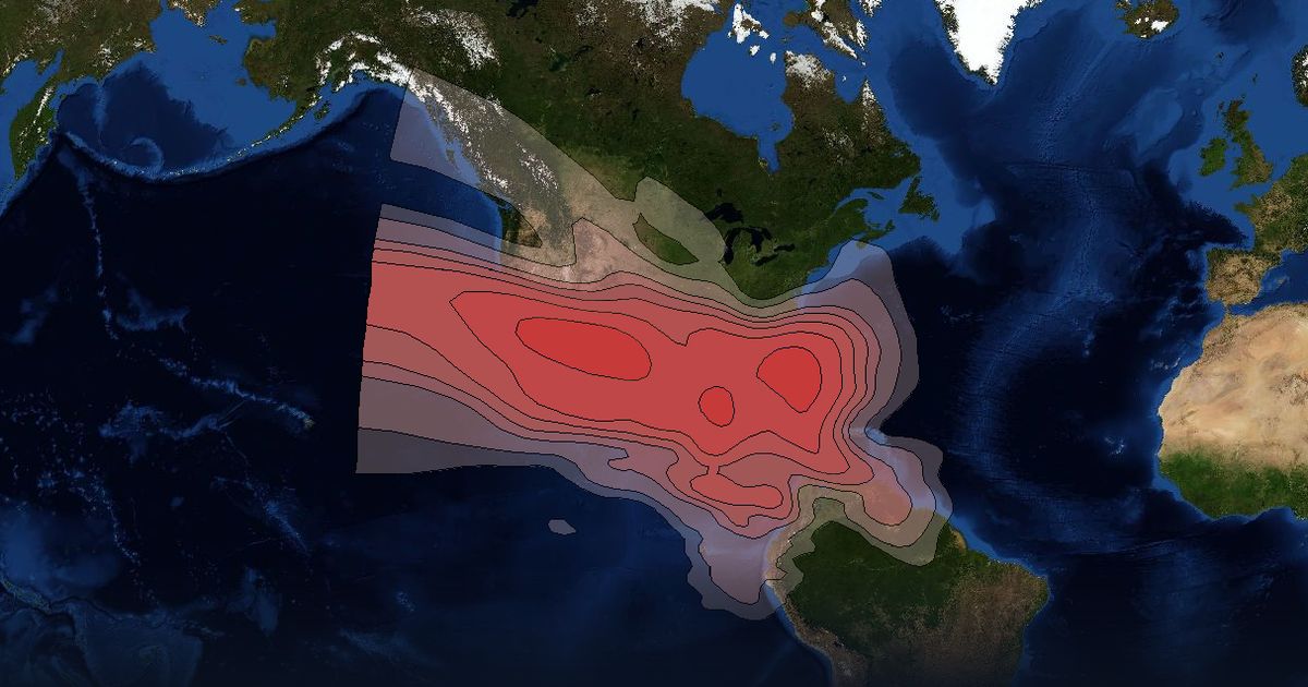 AMC 4 Ku-band North America Horizontal Beam beam footprint coverage map, Ku band