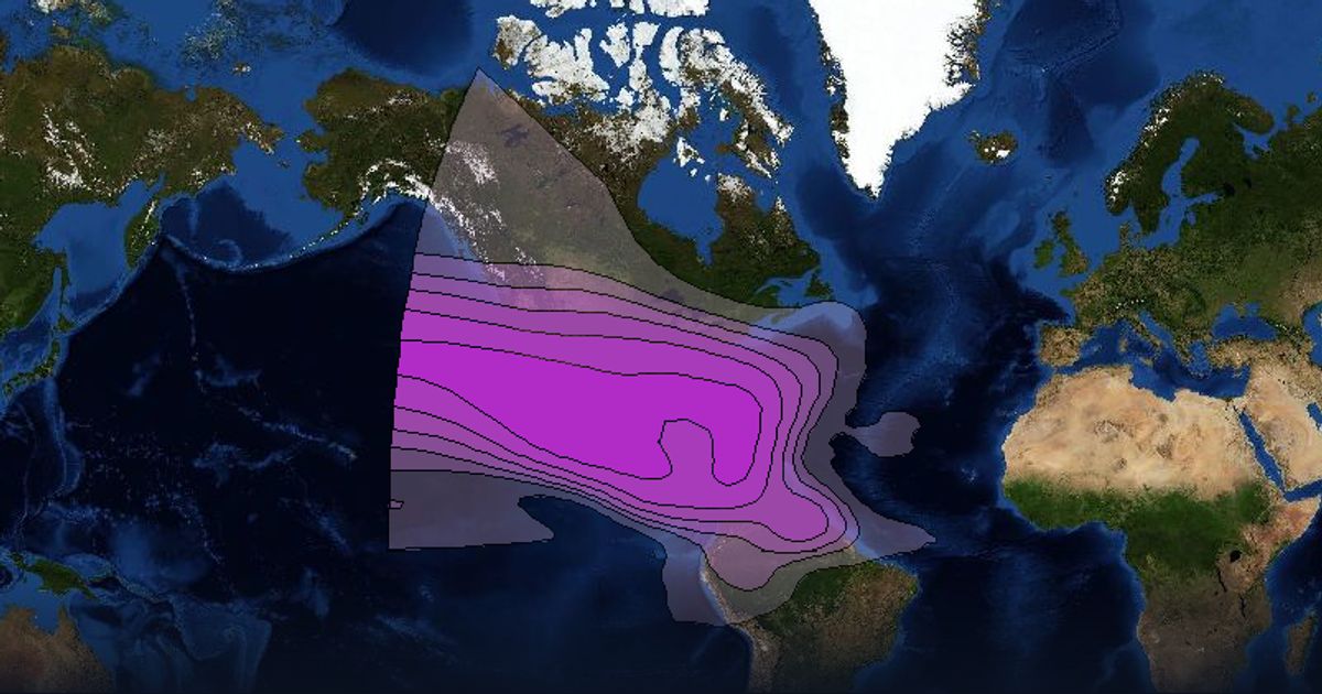 AMC 4 C-band North America V Beam beam footprint coverage map, C band