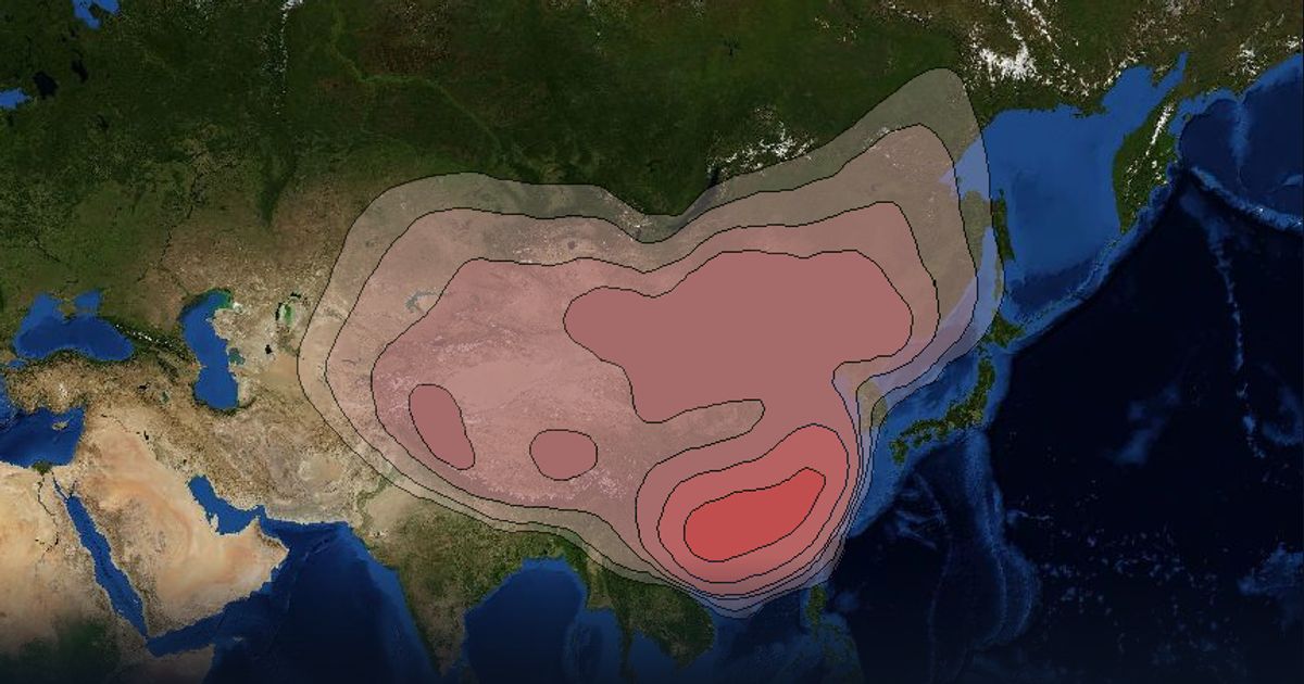 PSN 5 Ku-band Beam beam footprint coverage map, Ku band