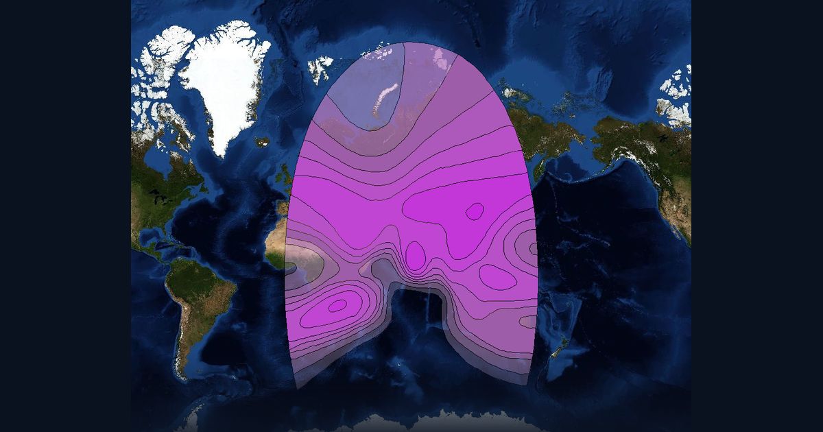 APSTAR 2R C-band Global Beam beam footprint coverage map, C band