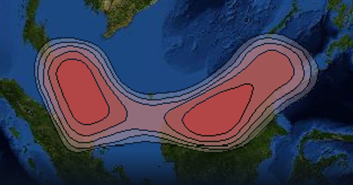 Measat 3 Ku-band Malaysia Beam beam footprint coverage map, Ku band