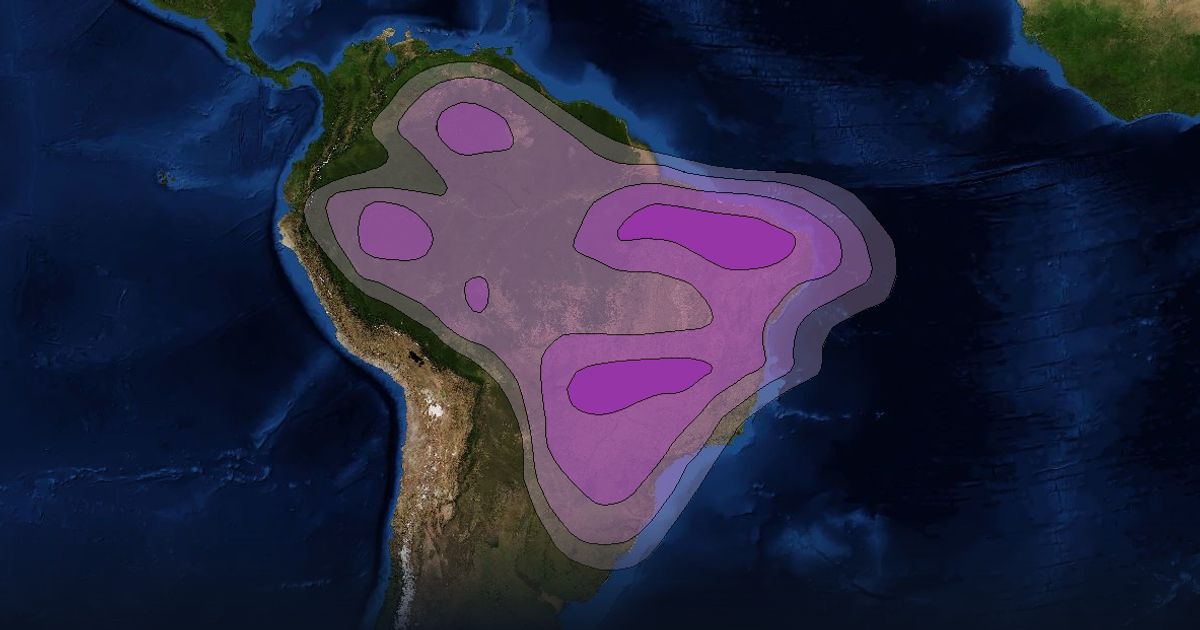 Brasilsat B4 C-band Brasil beam beam footprint coverage map, C band