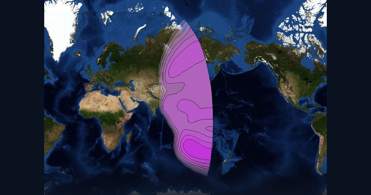 Intelsat 706 C-band East Hemi Beam beam footprint coverage map, C band