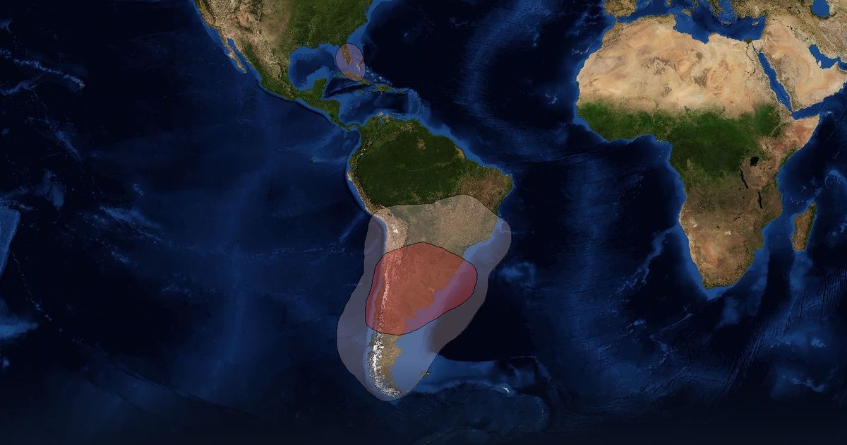 Star One C1 Ku-band Mercosul Beam beam footprint coverage map, Ku band