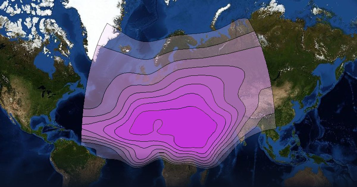 BADR 6 C-band Medium Power Beam (TP 1-20) beam footprint coverage map, C band