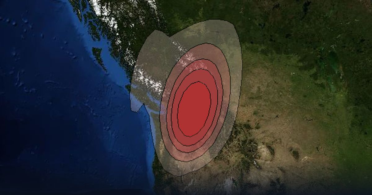 Ciel 2 Ku-band WesternWashingtonSB5 Spot Beam beam footprint coverage map, Ku band