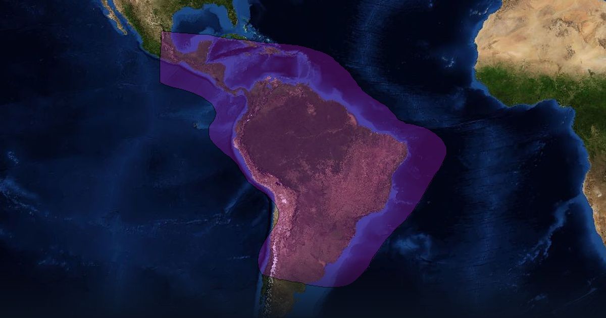 Intelsat 603 C-band South-East Zone Beam beam footprint coverage map, C band