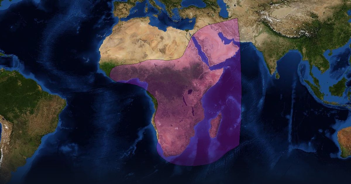 Intelsat 603 C-band South-West Zone Beam beam footprint coverage map, C band