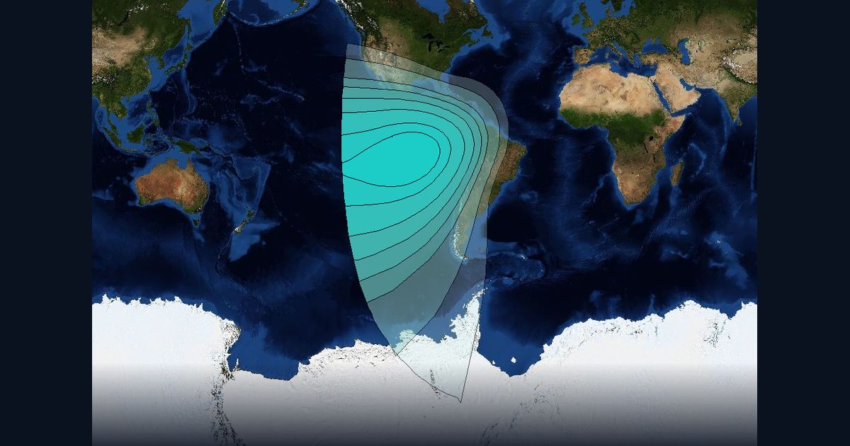 Inmarsat-3F4 L-band Region 6 (AOR-W-3-0) beam beam footprint coverage map, L band