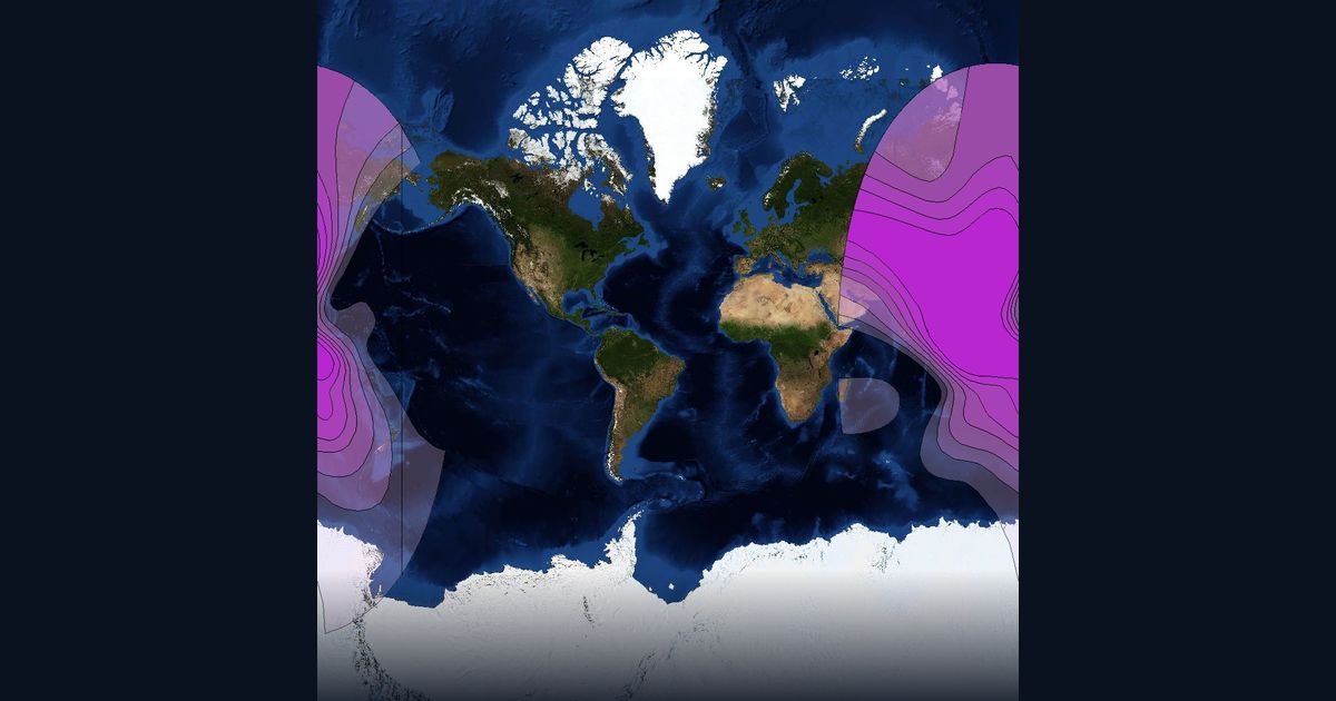 ChinaSat 6A C-band Wide beam beam footprint coverage map, C band