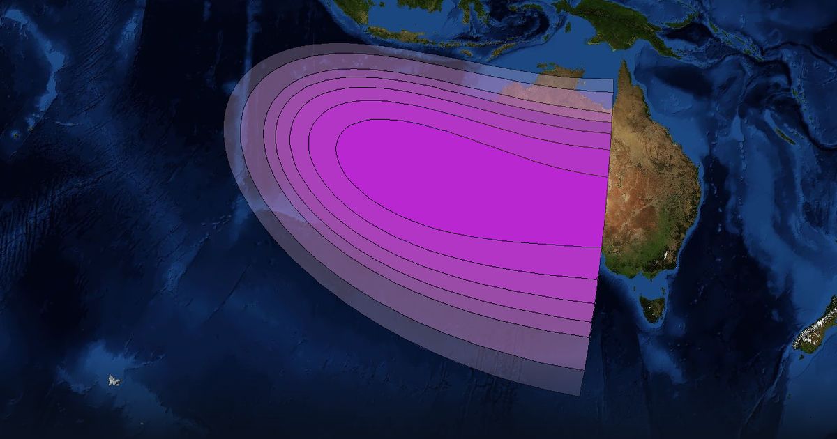 Intelsat 33e C-band Spot7 User beam beam footprint coverage map, C band