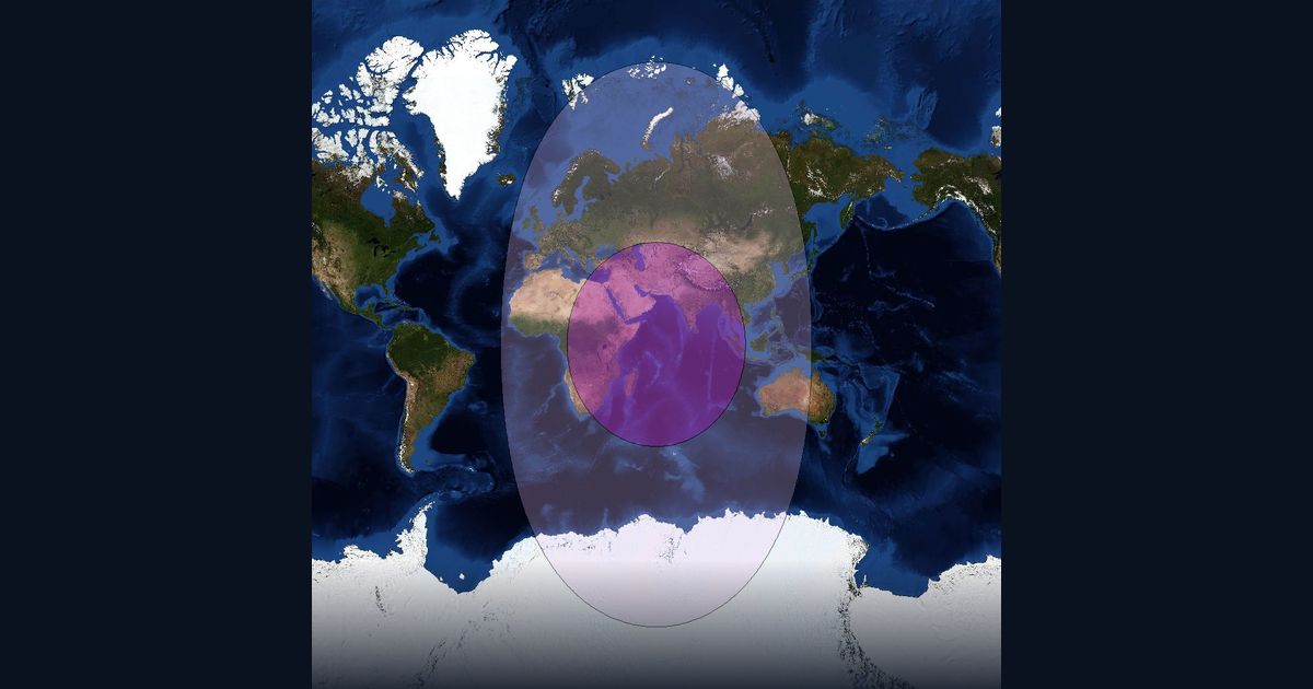 Intelsat 33e C-band Global (CGRD) beam beam footprint coverage map, C band